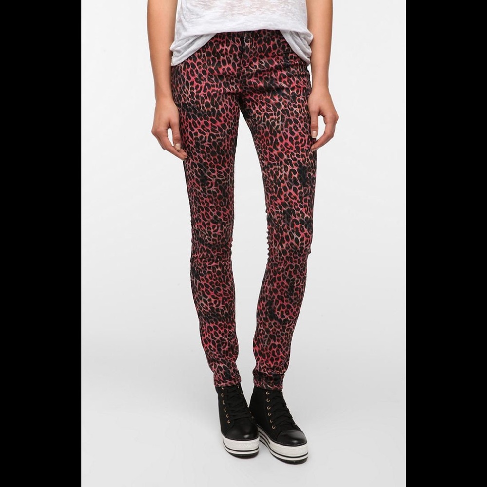 TRIPP NYC Pink Leopard print reversible jeans